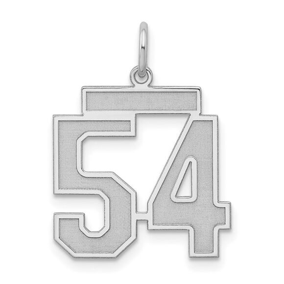 Sterling Silver Jersey Collection Medium Number 54 Pendant